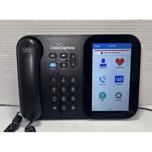 Clear Captions Blue Hearing Impaired Call Captioning Phone Used